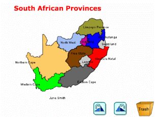 SA provinces map